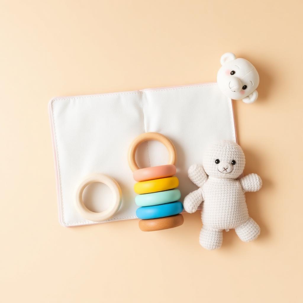 Soft baby toys and stacking rings for age-appropriate play